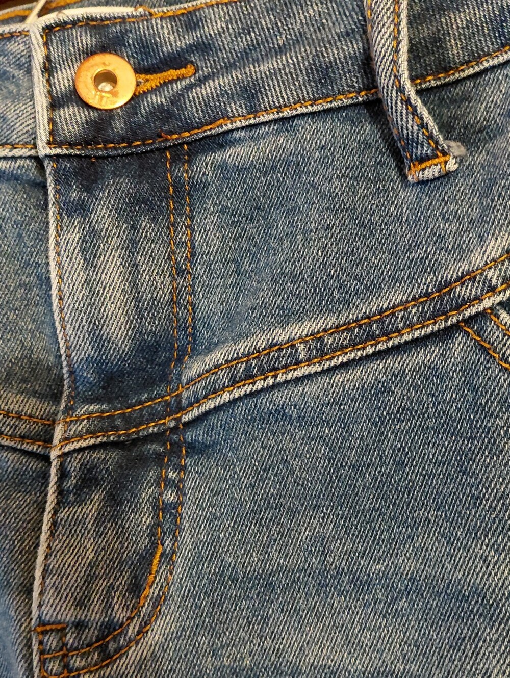 Denim Distressed Skirt Knee Length - Picture 5 of 12